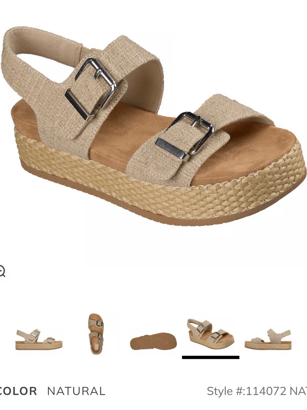 BOBS from Skechers Women's Taupe Double-Buckle Platform Sandals